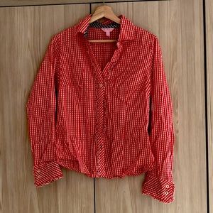 Lily Pulitzer Button Up w/Ruffle Detail Perfect Sz 6